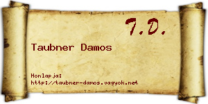 Taubner Damos névjegykártya